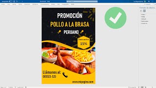 Como hacer un Volante publicitario en Word Exportar imagen JPG PNG [upl. by Keung]