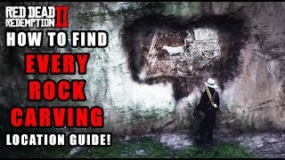 How To Find All 10 Rock Carvings  Location Guide Red Dead Redemption 2 Old Brass Compass [upl. by Ggerg902]