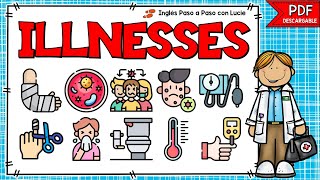 ENFERMEDADES Y SÍNTOMAS EN INGLÉS  PARTE 1  VOCABULARY ILLNESSES AND SYMPTOMS [upl. by Dnalkrik]