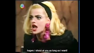 NINA HAGEN 1992 Nina Hagen vs Angela Merkel ENGLISH SUBTITLES ninahagen [upl. by Jethro654]