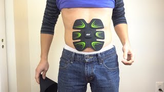 EMS Ab and Bicep Muscle Stimulator Workout Pads Review  6 weeks results [upl. by Lyndsey43]