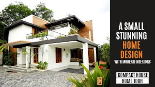 Small Modern Kerala Home design  3 BHK 2000 sqft budget house Graphite Design Homes [upl. by Anrapa253]