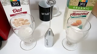 Oat Milk vs Almond Milk part 2 Frothing Test [upl. by Skipton]