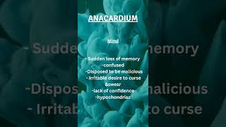 Anacardium  Mind  Homoeopathic Medicine [upl. by Serena766]