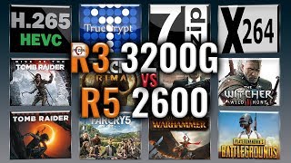 Ryzen 3 3200G vs Ryzen 5 2600 Benchmarks  Test Review  Comparison  Gaming  13 Tests [upl. by Halladba]