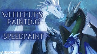 🖌️ Whiteouts Painting 🖌️  Arctic Foeslayer Whiteout and Darkstalker Wings of Fire Speedpaint [upl. by Lusty]