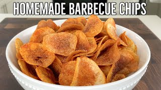 Homemade Barbecue Potato Chips Super Crunchy [upl. by Ahsenahs]