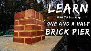 HOW TO BUILD A BRICK PIER Bricklaying for beginners ep16 [upl. by Henden]