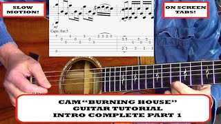 quotBURNING HOUSEquot CAM  ACOUSTIC GUITAR TUTORIAL [upl. by Noemis]