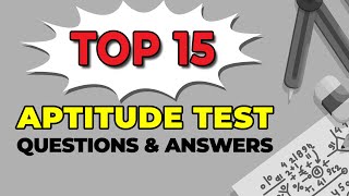 How to Pass Aptitude Assessment Top 15 Test Questions and Answers [upl. by Fridell]