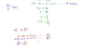 Express Recurring Decimals as Rational Numbers Fractions [upl. by Floria117]