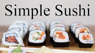 How to make Simple Sushi at home  stepbystep SUSHI recipe [upl. by Adena]