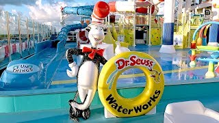 Dr Seuss WaterWorks Full Tour on Carnival Horizon Cruise Ship and POV Rides on Both Slides [upl. by Attezi]