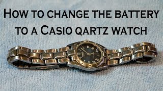 How to change the battery to a Casio quartz watch [upl. by Nicolette]