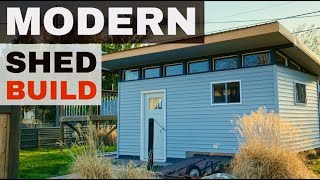 Modern Shed Build With Natural Light amp Skillion Roof [upl. by Nosille]