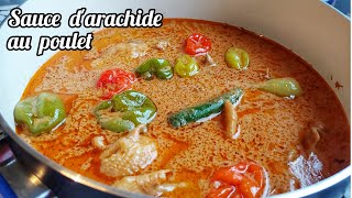 Sauce darachide au poulet Azidessi  Groundnut soup [upl. by Enillebyam304]