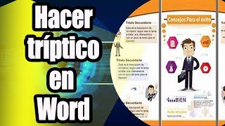 Como hacer un triptico en Word [upl. by Jerroll]