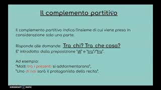 I complementi di denominazione e partitivo [upl. by Iclehc]