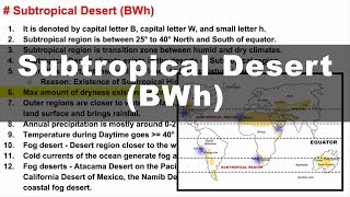 Koppen Scheme  Subtropical Desert BWh  UPSC IAS Geography [upl. by Illil841]