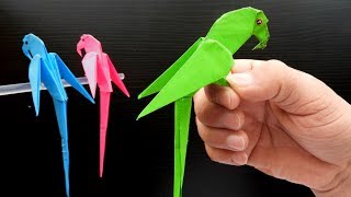 Origami Loro Como Hacer un Loro Origami de Papel Fácil SIN TIJERAS [upl. by Brunn]