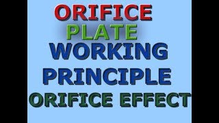 ORIFICE PLATE  WORKING PRINCIPLE AND ORIFICE EFFECT [upl. by Luaped]