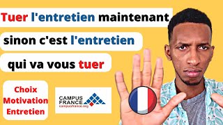 Comment réussir lentretien Campus France  avoir un avis favorable [upl. by Den]