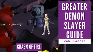 Slayer Task  Greater Demons at Chasm of Fire  Cannon  Safespot OSRS [upl. by Ardnazxela]