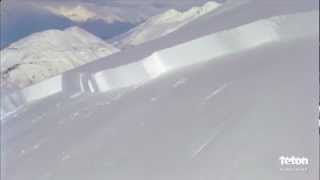 Skier Triggers Giant Avalanche [upl. by Whetstone]