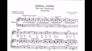 Sebben crudele Antonio Caldara   Piano Accompaniment in E minor [upl. by Ameg783]