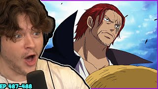 SHANKS ENTERS MARINE FORD one piece [upl. by Epolulot]