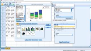 SPSS  Stacked bar chart of multiple variables via restructure [upl. by Wurster]