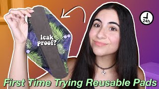 Testing REUSABLE PADS for the FIRST TIME pros  cons 24 hour test  Just Sharon [upl. by Yecaj]