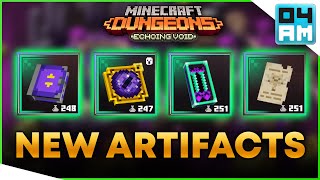 ALL NEW ARTIFACTS SHOWCASE amp Where To Find Them in Minecraft Dungeons Echoing Void DLC [upl. by Llerryt]