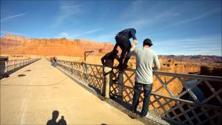 Navajo Bridge Bungee Jump GoPro Hero [upl. by Ruiz]