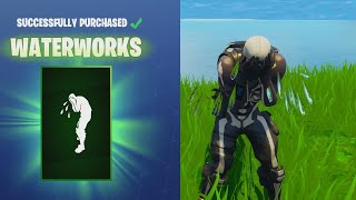 Fortnite but purchasing the waterworks emote NinjaZap [upl. by Yarw553]