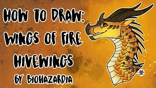 HOW TO DRAW HiveWing  Wings of Fire  Featuring Cricket [upl. by Otrebmuh]