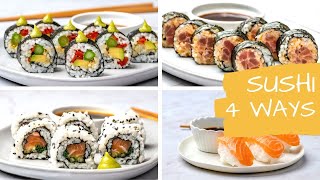 4 Easy Sushi Recipes  How To Make Sushi At Home Like A Pro  Blondelish [upl. by Carolina]