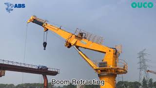 Marine Crane ABS 15T366M Telescopic Offshore Crane [upl. by Denver867]