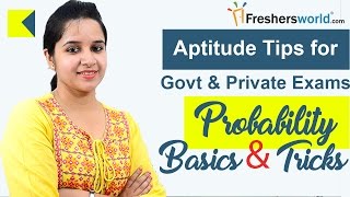 Aptitude Made Easy  Probability  Basics and Tricks  Part 1 Math Tricks for Govt Exams [upl. by Yenetruoc]