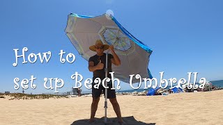 How to set up Tommy Bahama Beach Umbrella [upl. by Ameg]