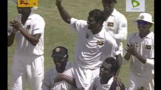 Muttiah Muralitharans 800th wicket of his final Test match [upl. by Yr191]