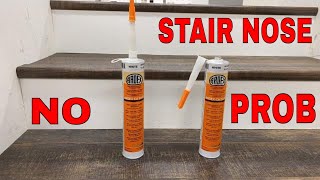 Vinyl plank stair nose adhesive [upl. by Airdnaed]