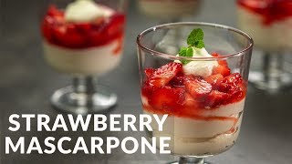 Strawberry with Mascarpone Cheese  Mascarpone Dessert  Food Channel L Recipes [upl. by Aniraad]