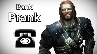 Brynjolf Calls a Bank  Skyrim Prank Call [upl. by Welcome573]