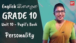 පාඩම 10  Personality Pupils Book OL English සිංහලෙන්  Grade 10 [upl. by Saenihp]