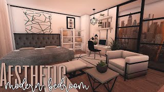 ROBLOX BLOXBURG Aesthetic Modern Bedroom  speedbuild ♡ [upl. by True30]