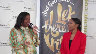 Becca Folkes Interview at the Premier Gospel Awards VisionsTvOnline  VisionsInspires [upl. by Ralston]