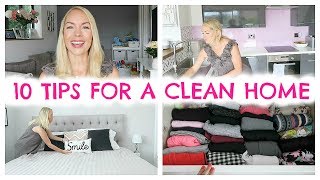 10 TIPS FOR A CLEAN HOME  HABITS FOR KEEPING A CLEAN HOUSE [upl. by Blanche307]