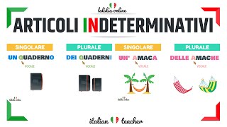 ARTICOLI INDETERMINATIVI  GRAMMAR  Italian for Beginners [upl. by Attennek]