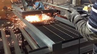 Steel Grating Machine [upl. by Edrei]